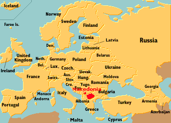 The Republic of Macedonia's Location in Europe